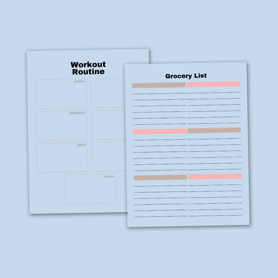 Ultimate Fitness & Meal Planner | Printable Health Tracker | Workout L ...