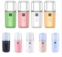 Load image into Gallery viewer, Portable Hydrating Mist Face Sprayer Facial Nebulizer Steamer USB Moisturizing Skin Care Mini 30ml Spray Beauty