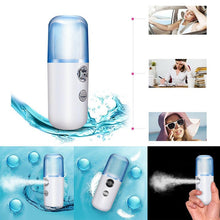Load image into Gallery viewer, Portable Hydrating Mist Face Sprayer Facial Nebulizer Steamer USB Moisturizing Skin Care Mini 30ml Spray Beauty