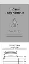 Load image into Gallery viewer, 12 Weeks Saving Challenge Planner | Budget Tracker | Financial Organizer | Printable PDF