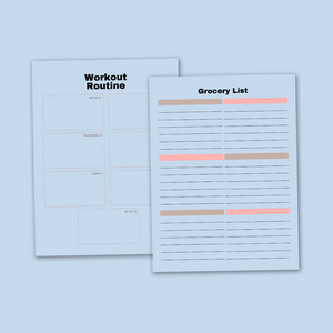 Ultimate Fitness & Meal Planner | Printable Health Tracker | Workout Log | Nutrition Journal | Digital Download