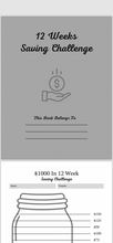 Load image into Gallery viewer, 12 Weeks Saving Challenge Planner | Budget Tracker | Financial Organizer | Printable PDF
